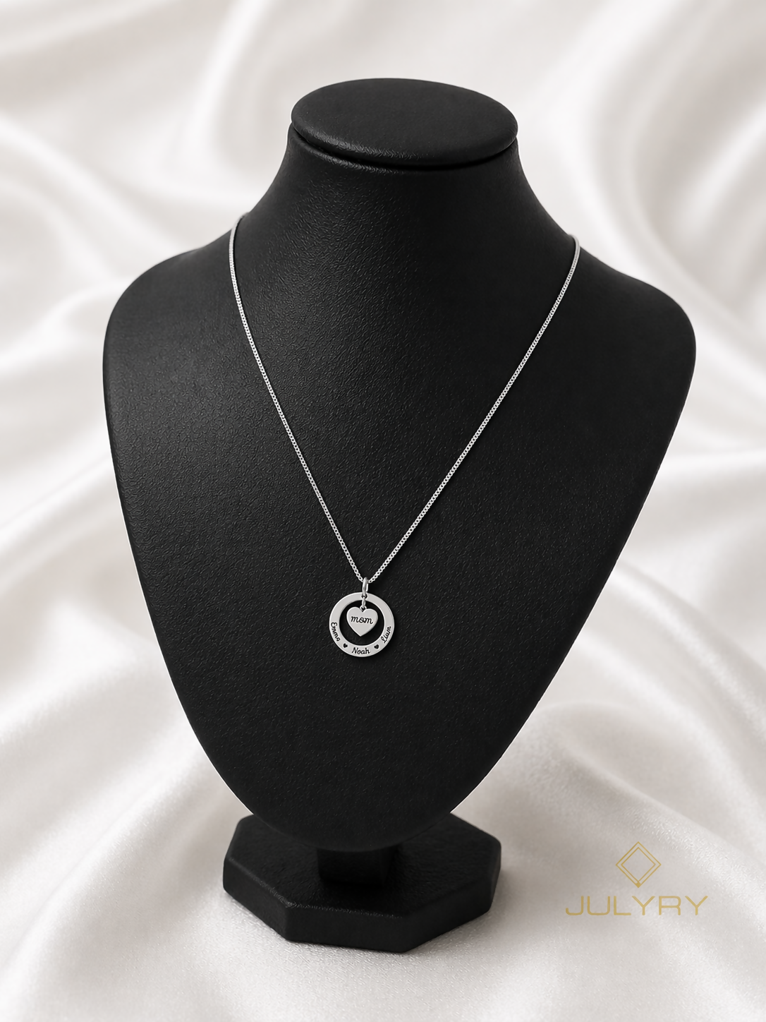 Collar Circular Mamá en plata 925/950