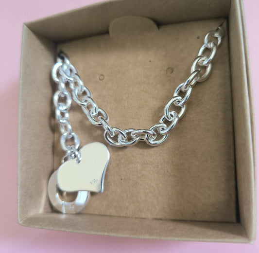 Pulsera Detalles en Acero Plateado