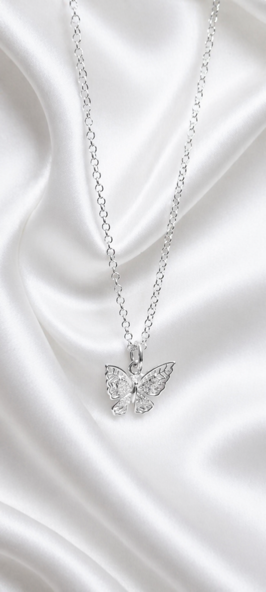 Collar Mariposa 1 en plata 925/950
