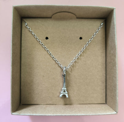 Collar Torre Eiffel en Plata