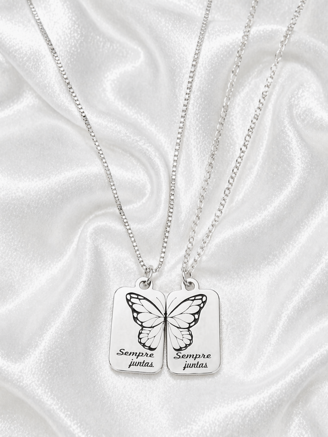 Collar Mariposas en plata 925/950