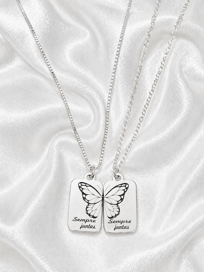 Collar Mariposas en plata 925/950