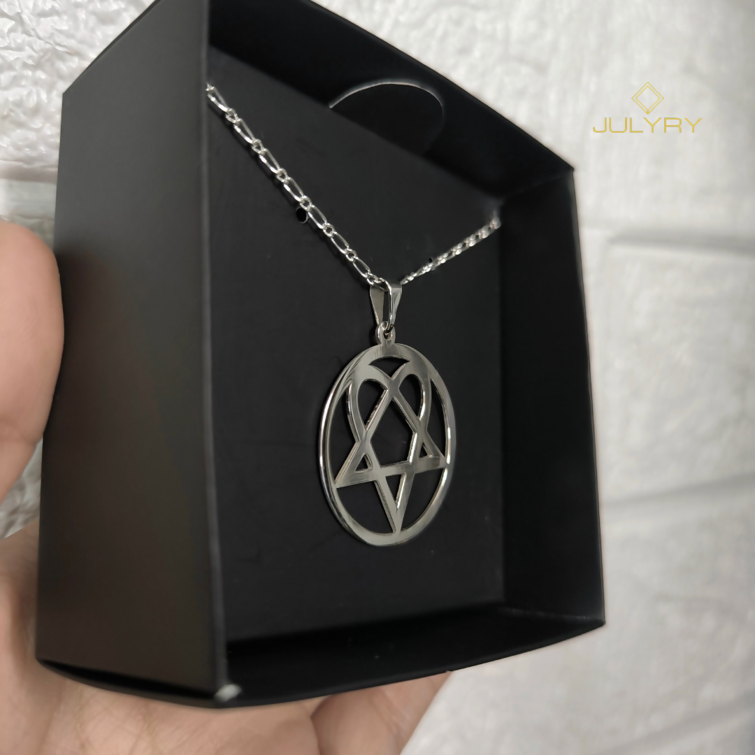 Collar Heartagram en Plata