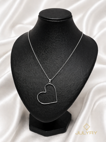 Colle corazón Gigante en plata 925/950