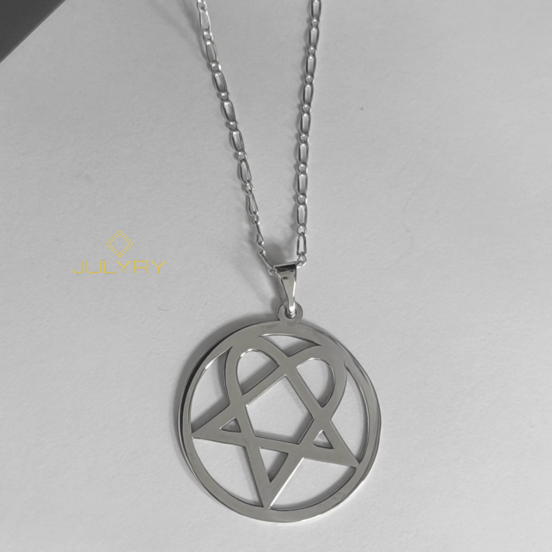 Collar Heartagram en Plata