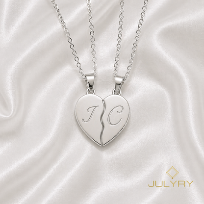 Collar corazón en 2 en plata 925/950