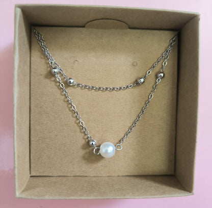 Collar Doble Punto Perla