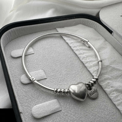 Brazalete Corazón y Círculo en Plata 950
