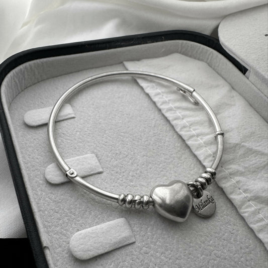 Brazalete Corazón y Círculo en Plata 950