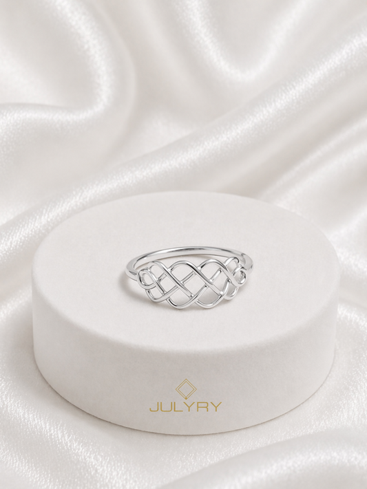 Anillo canasta en plata 925/950