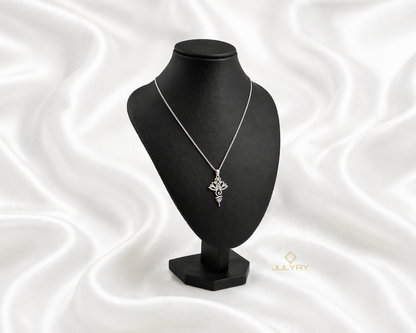 Collar flor de loto estilizada en plata 925/950