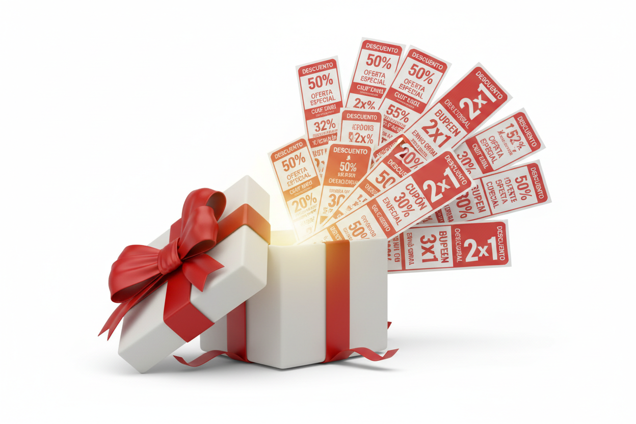 ok, dame una opción más del regalo y los cupones