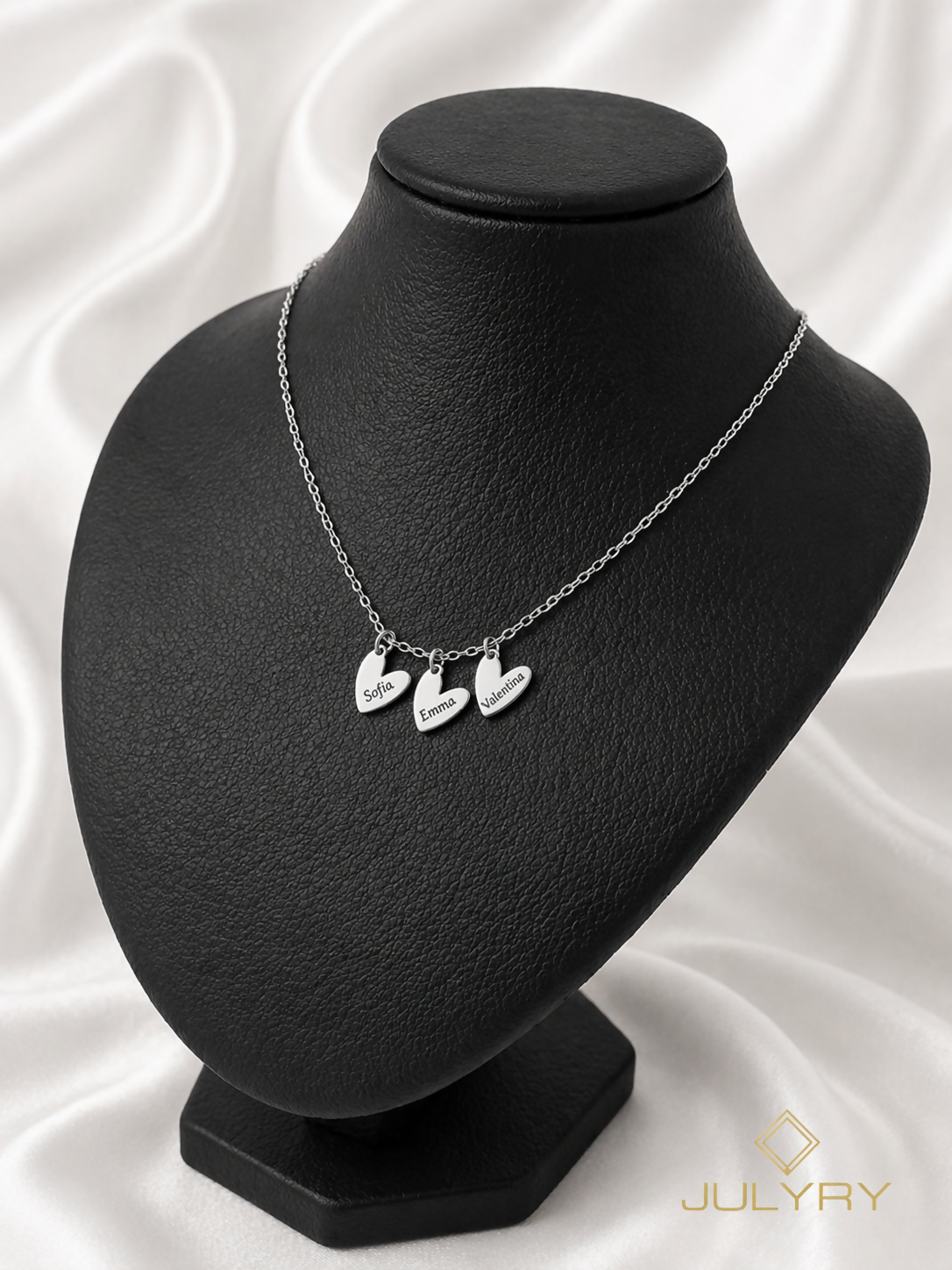 Collar corazones en plata 925/950
