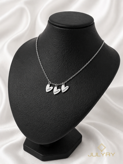 Collar corazones en plata 925/950