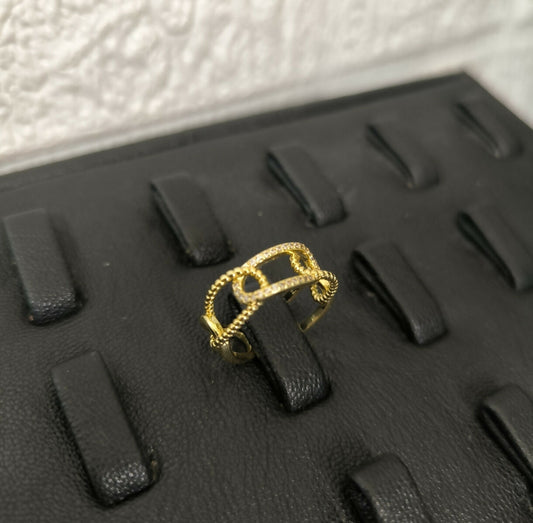 Anillo ilusión en acero inoxidable