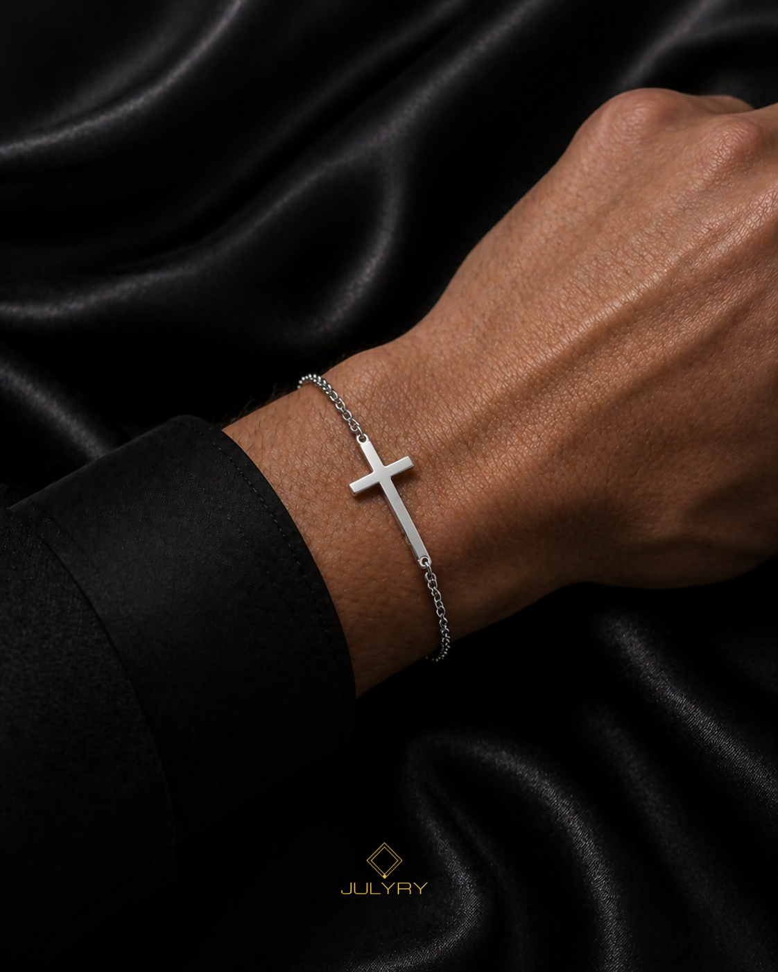 Pulsera cruz 2 en plata 925/950